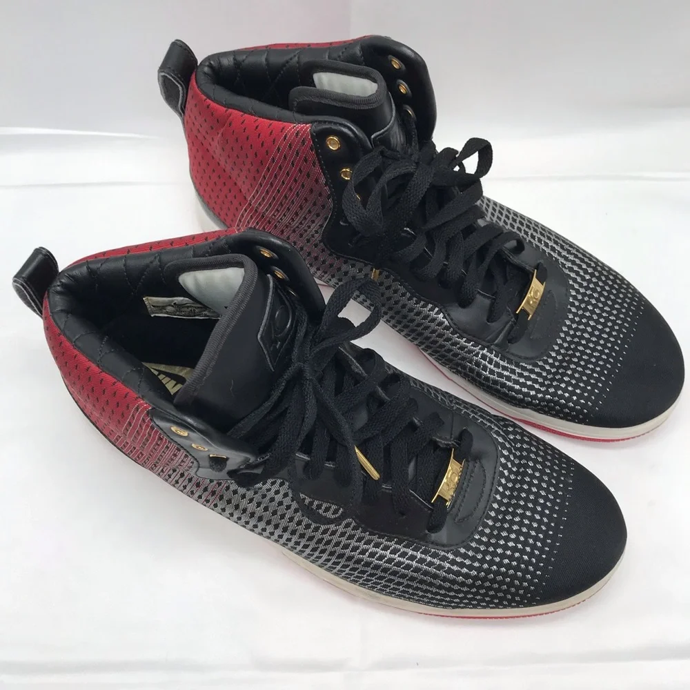 Nike KD 8 Lifestyle Black red silver men’s sneakers size 12 - Picture 2 of 11